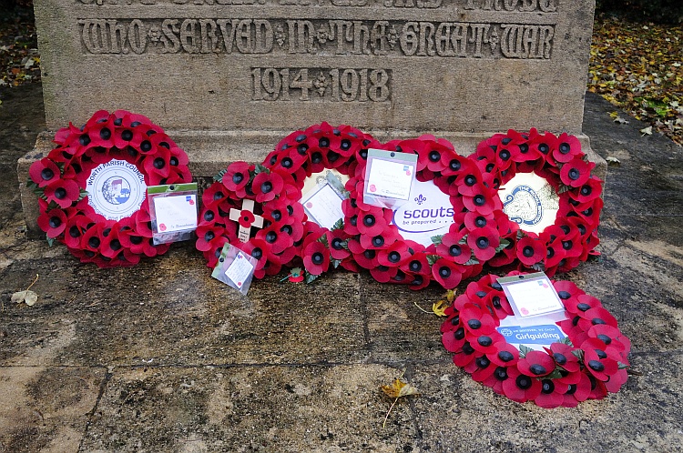 Wreaths at the war Memorial
